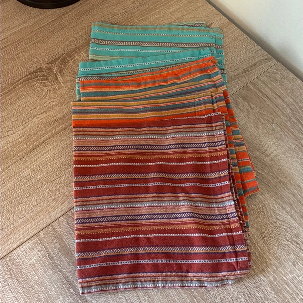 Kay Dee south western pattern made in India cotton set 5 napkins